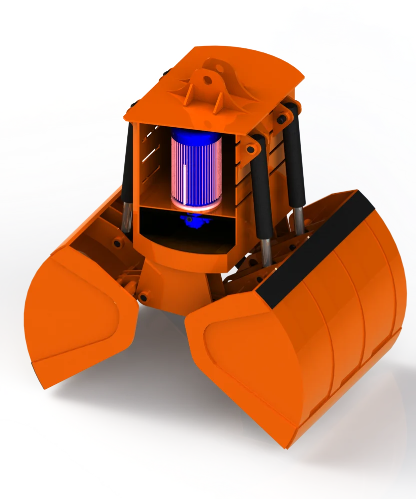 Electric Hydraulic Clamshell Grabs – Built for Coal, Grain, and Scrap Handling