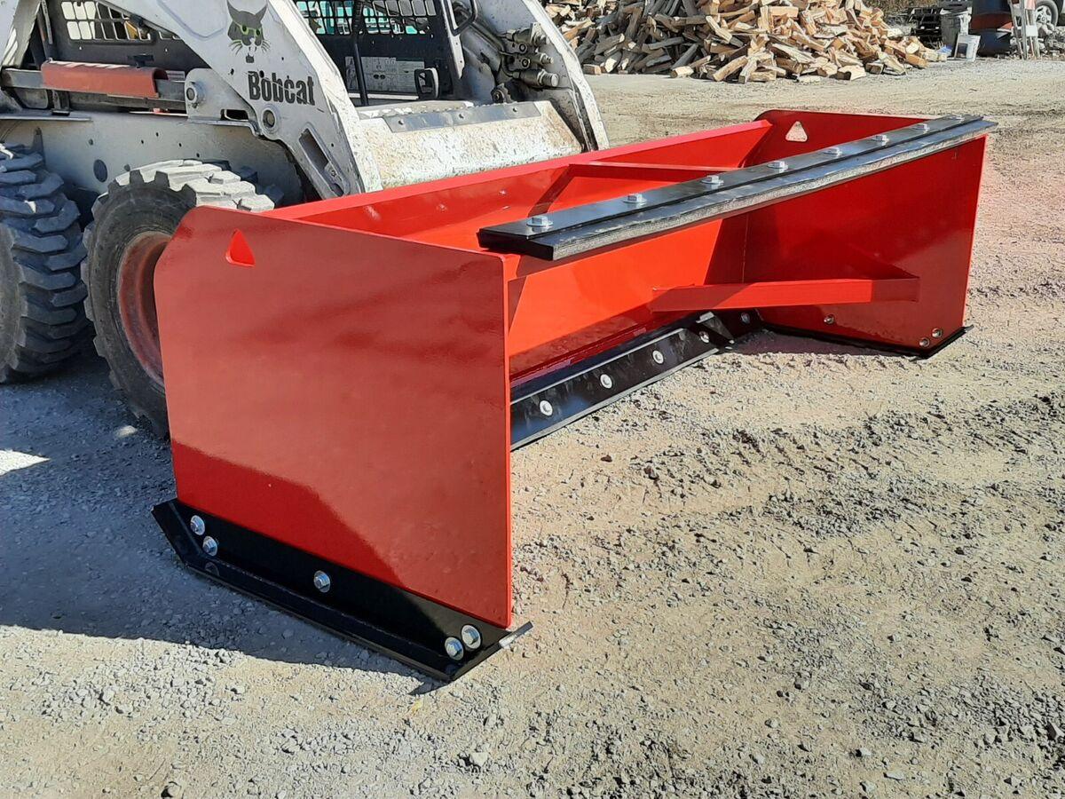 Snow Pusher Attachments with Reinforced Steel Edge