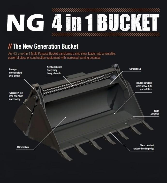 4 in 1 bucket For Backhoe Loader