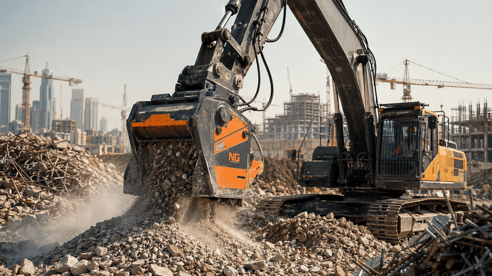 Implementos de Reciclagem para Escavadeiras em Projetos de Infraestrutura no Brasil