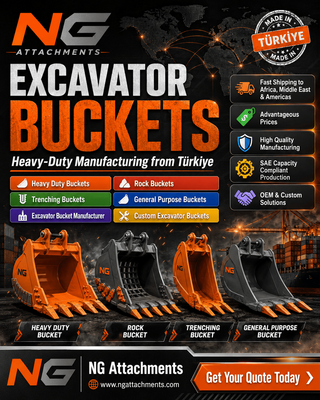 EXCAVATOR BUCKETS MANUFACTURER